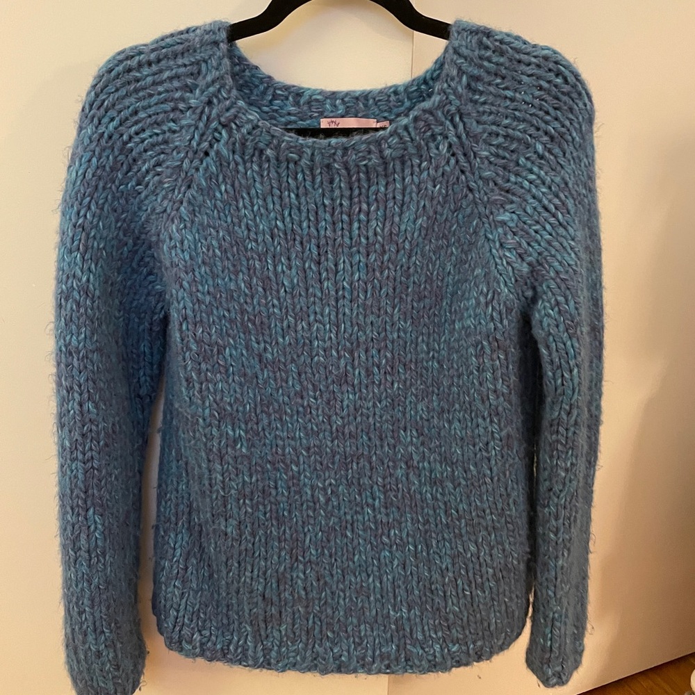 Blue knit sweater